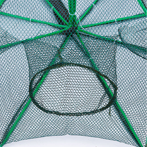 Weihe 6 lỗ tôm lồng nylon có thể gập lại cua cá bẫy đúc <span class=keywords><strong>Net</strong></span> Lưới Đánh Cá - Product Image 4