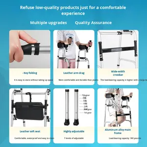 विकलांग पुनर्वास प्रशिक्षण के मोर्चे पर विशेष चार पहिया वाहन विरोधी बुजुर्ग वॉकर और रोलेटर गतिशीलता सहायता - Product Image 3