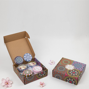AIKUN vente en gros personnalisable Mandala <span class=keywords><strong>dessin</strong></span> thérapie à motifs fleurs séchées arôme bougies lourdes pour la décoration de la maison - Product Image 4