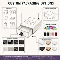 Emballage de parfum de luxe décoratif, boîtes rigides à tiroir coulissant, carton avec laminage brillant, logo personnalisé, boîte cadeau en papier