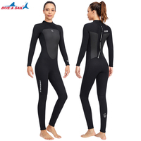 Combinaison de plongée DIVE SAIL 3 mm à fermeture éclair dorsale en néoprène antibactérien coupe-vent à manches longues pour la pêche sous-marine, la plongée en apnée, la plongée et le surf