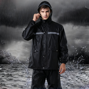 Completo Impermeabile per Motociclisti e Rider di Consegne, Tuta <span class=keywords><strong>Moto</strong></span> Divisibile per Protezione da Pioggia Intensa, <span class=keywords><strong>Copertura</strong></span> <span class=keywords><strong>Antipioggia</strong></span> per Scooter Elettrico - Product Image 1
