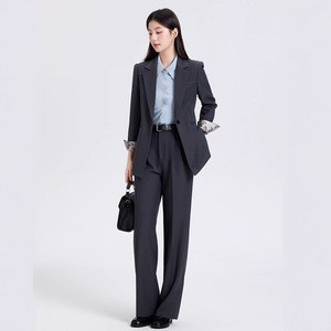 Women's Suit Jacket Solid Color Polyester Anti-Wrinkle Casual Blazer For Office And College Students Spring Autumn Wear - Product Image 4