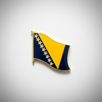 GREPAS GIFTS Épinglette drapeau de la Bosnie de 1 pouce, épinglette patriotique pour chapeau, épinglette de pays du monde