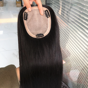 Extensions de cheveux 100% naturels pour femmes, à clipser, postiches, brun, blond, toutes tailles et longueurs, base en soie complète - Product Image 4