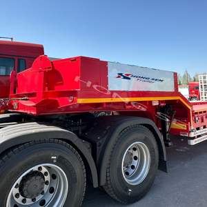 Heavy-Duty 7 8 trục 100-120 tấn Heavy-Duty thấp phẳng Trailer cho giao thông vận tải nặng, thấp phẳng/thấp giường bán xe tải Trailer - Product Image 6