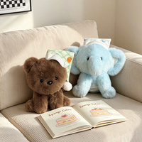 Peluche de 18 cm avec bonnet de sommeil, ours en peluche, cochon, éléphant, mouton, poupée en peluche douce, cadeaux, vente directe d'usine, vente en gros