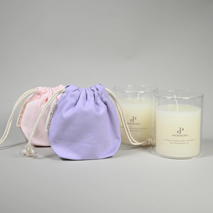 GLAMPKG Custom logo Design Cotton <b>Bag</b> with <b>White</b> Rope Drawstring for Jewelry Storage and Organization - Product Image 3