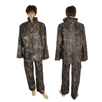 Vêtements de chasse imperméables de haute qualité OEM, veste de pluie camouflage avec pantalon, combinaison de pluie en polyester Oxford imperméable
