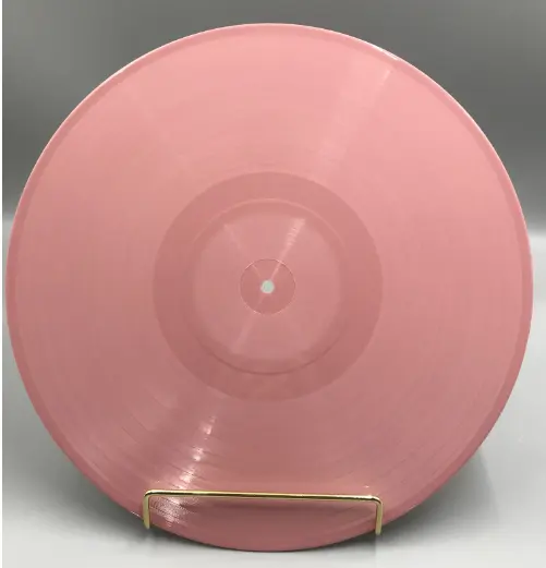 Audio personnalisé rose couleur unie sur disque vinyle pour tourne-disque 12 "pressage de disque vinyle fabrication lp