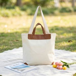 Women's Eco-Friendly <b>Canvas</b> Tote <b>Bag</b> with Zipper Closure Reusable Custom Logo Design <b>Large</b> Capacity Tote <b>Bag</b> - Product Image 1