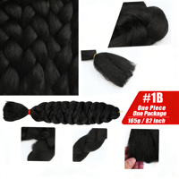 Extensions de cheveux synthétiques tressés Jumbo de 165g, 82 pouces, à trame unique, pour tresses ultra Yaki