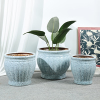 Pots de fleurs texturés à dégradé brillant, à large bord, légers et durables, personnalisation des couleurs pour la maison et le jardin