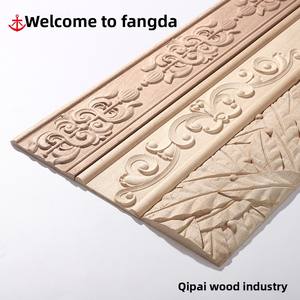 Moulures en bois massif sculpté en hêtre allemand Dongyang, style européen, pour cadre de porte d'entrée, ligne de taille, bordure de plafond et mur - Product Image 2