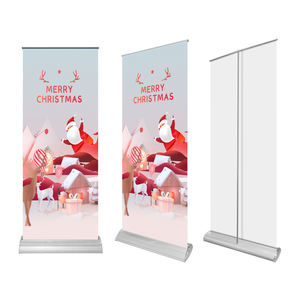 Stand Display Gulung Portabel dengan Alas Lebar, Rangka Aluminium, Spanduk Cetak Modis untuk Iklan Kosmetik, Pameran, dan Promosi - Product Image 3