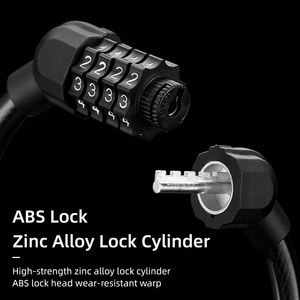4-chữ số mã kỹ thuật số xe đạp Cáp Khóa chống trộm hợp kim thép an ninh Ổ khóa cho MTB & đường xe đạp mật khẩu kết hợp - Product Image 6