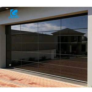 <span class=keywords><strong>Porte</strong></span> <span class=keywords><strong>de</strong></span> <span class=keywords><strong>garage</strong></span> sectionnelle double automatique moderne, durable et élégante, avec verre miroir pour villas - Product Image 1