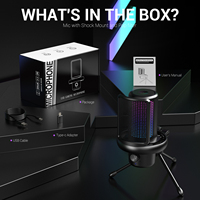 Microphone USB filaire professionnel pour jeux, compatible avec la carte son, diffusion en direct, micro studio professionnel
