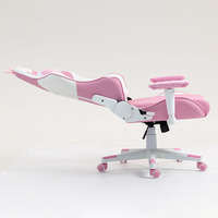 Support lombaire inclinable chaise de jeu ergonomique Cat Kitty Racing chaise de bureau de direction ordinateur chaise de bureau à domicile