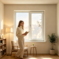 Fenêtre à battant en PVC certifiée NFRC Energy Star pour les projets de construction résidentielle en Amérique du Nord