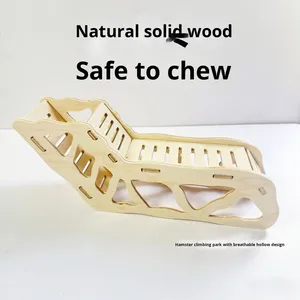 Boîte de cachette <span class=keywords><strong>pour</strong></span> <span class=keywords><strong>hamster</strong></span> transfrontalier, tunnel, maison, plateforme en bois à deux étages, jouet, tunnel souterrain doré, salle de fouille, 160g - Product Image 5