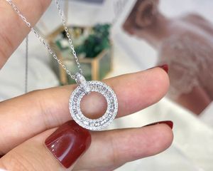 Bijoux fins Xinfly, or 18 carats Au750, diamant naturel 0,6 ct, pendentif anneau circulaire, vente flash - Product Image 4