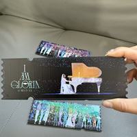 Supports de billets promotionnels personnalisés en acrylique imprimés UV, colorés et animés, pour affichage de billets de concert