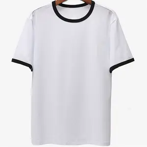 DiZNEWカスタムプリントTシャツTシャツプレミアム卸売ブランク特大ラウンドネック半袖メンズプレーンコットンマンホワイト