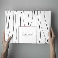 Boîte d'expédition personnalisée avec design en relief, rayures zébrées noires et blanches, auto-érectible, recyclable, en carton ondulé pour tasse à café
