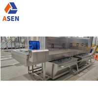 Laveuse de plateaux de poulet entièrement automatique panier de machine à laver de caisse de volaille pour la machine à laver