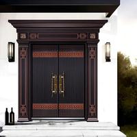 Porte en acier allié au zinc pour entrée principale de maison, porte double non standard pour villa, porte complète, porte de sécurité anti-effraction, sur mesure