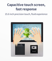 Máquina POS de autoservicio con escaneo de códigos de barras/QR, verificador de precios, impresora de pedidos y pagos, y caja registradora, compatible con Android/Win10 de 15.6 pulgadas.
