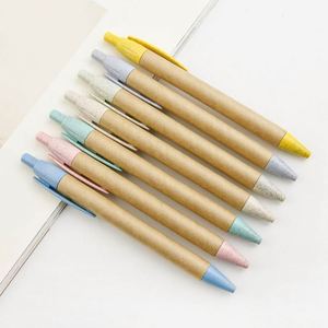 Cheap Promotional <b>Gift</b> Custom Logo Recycled Rolling Eco Friendly Kraft Paper Ball Pen - Product Image 1