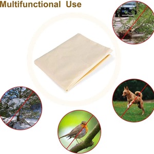 Funda Protectora para Plantas Chengye, de Tela No Tejida, con Cierre de Cremallera y Cordón, en Beige, Verde y Blanco, para Protección Contra el Frío del Invierno en el Jardín - Product Image 5