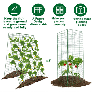 Treillis pliable pour concombres 48 pouces de long x 34 pouces de large, treillis en A pour concombres pour jardin surélevé, supports de culture de légumes - Product Image 5