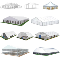 Tente de stockage industrielle temporaire TENTCHO, grande tente extérieure robuste 30x30, imperméable en PVC