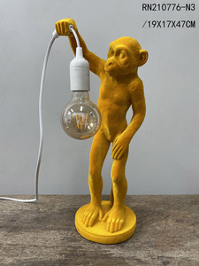 Bán Buôn Tùy Chỉnh Vui Khỉ Bảng Đèn Nhựa Di Động Động Vật Trang Trí Nội Thất Với LED Ánh Sáng Ban Đêm Thủ Công Mỹ Nghệ Phong Cách - Product Image 3