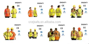 PA0808 Atacado Personalizado Alta Visibilidade Segurança Uniforme Reflexivo Laranja Segurança Roadway Segurança Vestuário LED Vest