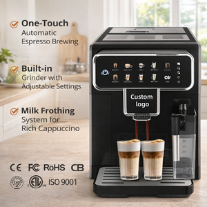 Cafetera Espresso Comercial Superautomática Inteligente de Acero Inoxidable con Control por Aplicación IoT - Product Image 1