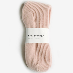 Luxuriöse Damen-Wintersocken aus 100% Reinem Kaschmir, Gerippte Warme Schlaf- und Loungesocken für Frauen und Erwachsene - Product Image 1