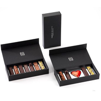 Boîte d'emballage de chocolat de cadeau de luxe de papier de barre de fraise couverte de chocolat vide avec le diviseur