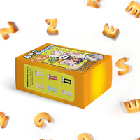 Biscuits en forme de lettres pour enfants OEM, craquelins croustillants à marque privée en sachet, saveurs crème et œuf, biscuits faibles en gras
