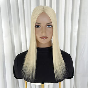 YF-2301 NA # 60 Piezas de Cabello Humano Virgen Indio Liso para Extensión, 130% de Densidad, Base Mono, Nudos Pequeños Decolorados - Product Image 2