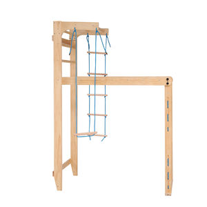 Aire de jeux intérieure pour enfants bébé enfants cadres d'escalade en bois massif ensemble de jouets avec toboggan en bois balançoire escalade - Product Image 1