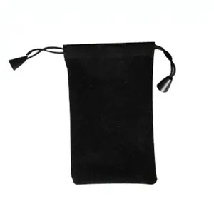 High Quality Velvet Mobile Phone Pouch Cell Phone Carry Bag with Lanyard