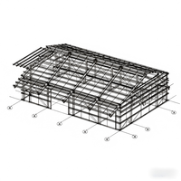 Poulailler préfabriqué en acier à contrôle environnemental automatique pour l'élevage de poulets de chair et de poules pondeuses, structure en acier