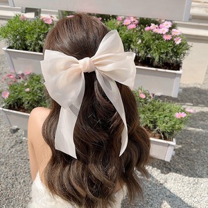 Super Fée Arc Épingle À Cheveux Élégant Ruban Clip Léger Maille Mince Ruban Bowknot Épingle À Cheveux pour Fille Femmes Longue Queue - Product Image 3