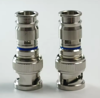 Connecteur de compression BNC de haute qualité pour câble coaxial RG6 Construction en laiton massif avec broches 1P pour applications RF