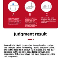 Bandelettes de test de grossesse transfrontalières pour moutons, kit de réactifs de détection précoce de la gestation pour usage vétérinaire, adaptées aux ovins