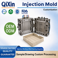 Boîte de rangement de documents de bureau personnalisée en ABS moulé par injection avec canaux de guidage de séparation, pièces d'organisation de stockage directes d'usine OEM ODM